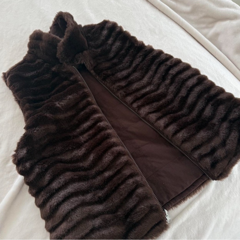 Faux Fur Brown Vest